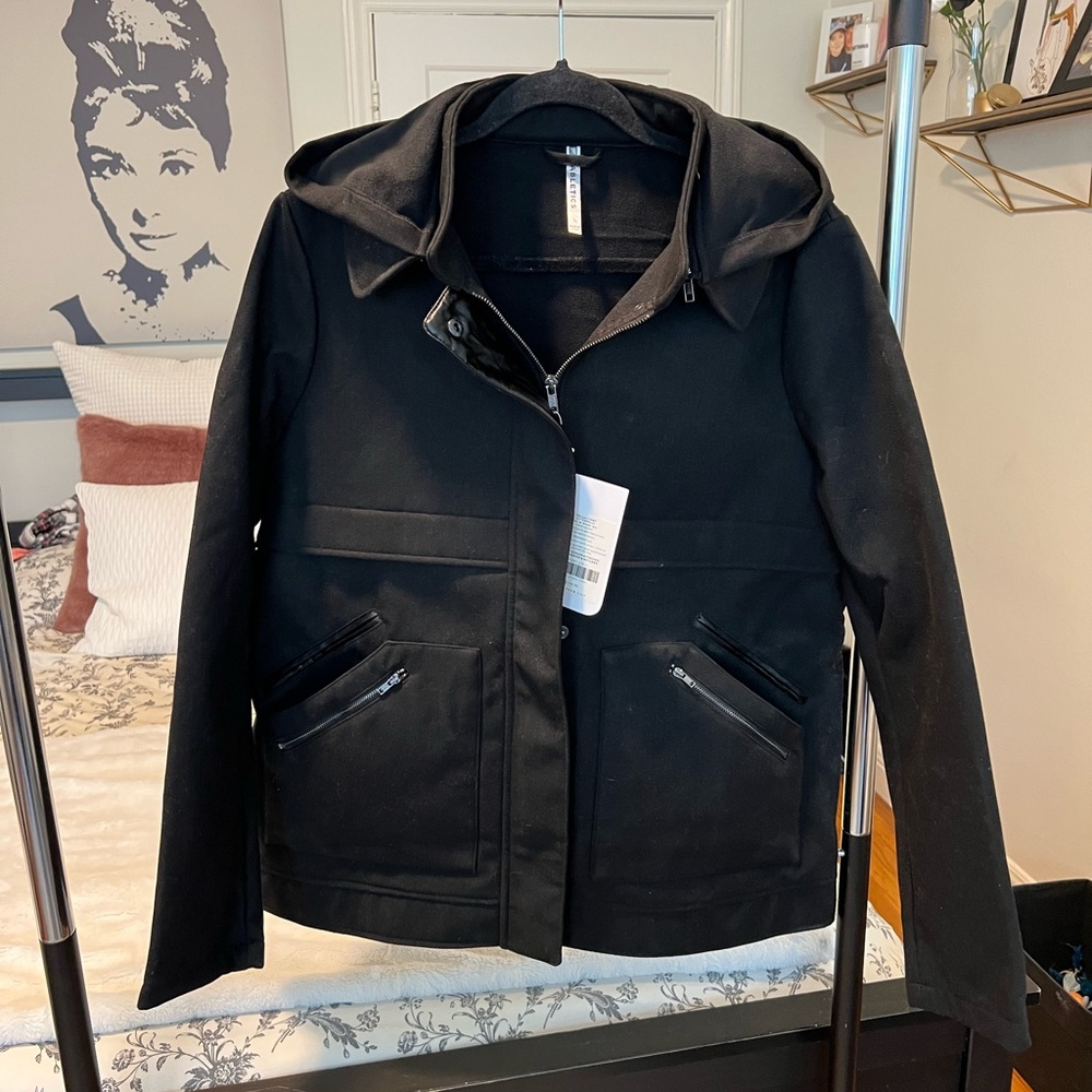 Fabletics Black Structured Outerwear - L